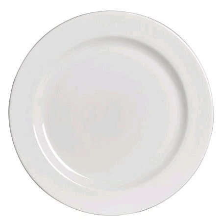 Anfora A100P102 American Basics White 9" Rimmed Plate - 24 / CS 3 Anfora A100P102 American Basics White 9" Rimmed Plate - 24 / CS