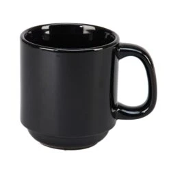 Vertex China SM-BK Vista 10 Oz. Stackable Black Summit Mug - 36 / CS