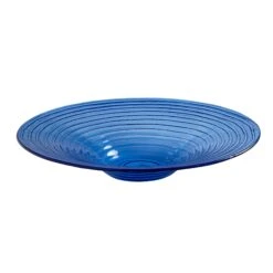 American Metalcraft GBB20 Glacier Blue 18-1/2" Round Glass Bowl