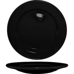 International Tableware CA-6-B Cancun Black RE 6-5/8" Plate - 36 / CS