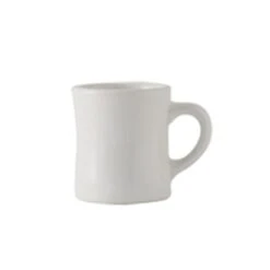 Tuxton BWM-090B 9 Oz. White Diner Mug - 24 / CS