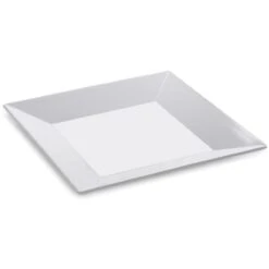 G.E.T. ML-103-W Siciliano White Melamine 8" Square Plate - 12 / CS
