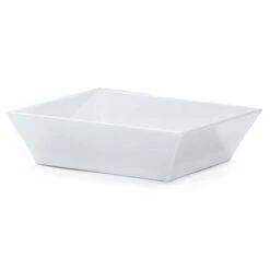 G.E.T. ML-248-W Siciliano White Melamine 5.7 Qt. Square Bowl - 3 / CS