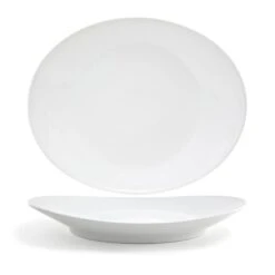 FOH SPT006WHP20 Ellipse 15" White Platter"