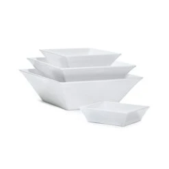 G.E.T. ML-279-W Siciliano White Melamine 23 Oz. Square Bowl