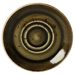 Steelite 11320158 Performance Craft Brown Double Well Saucer - 36 / CS
