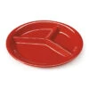 G.E.T. CP-10-RSP Red Sensation Melamine 3-Compartment Plate - 12 / CS -Libbey Kitchenware Store 6026047