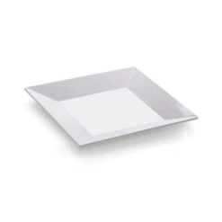 G.E.T. ML-90-W Siciliano White Melamine 12" Square Plate - 6 / CS