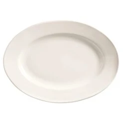 World Tableware 840-520R-10 Porcelana 9.75" Wide Rim Platter - 24 / CS
