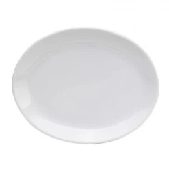 Buffalo F8000000331 Bright White 8" Oval Coupe Platter - 36 / CS