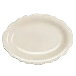 Homer Laughlin 526847 Styleline Black Carolyn 11.75" Platter - 12 / CS