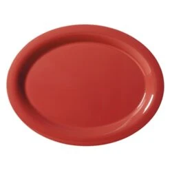 G.E.T. OP-120-CR Diamond Harvest Cranberry 12" Platter - 12 / CS