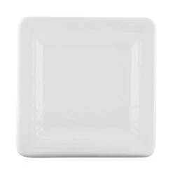 Elite Global Solutions D5SQRR-W Pebble Creek White Sq. Plate - 6 / CS