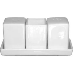 Int'l Tableware MD-115 Pacific Mandarin Salt & Pepper Shaker W/ Tray- 12 / CS