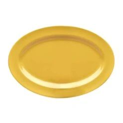 EGS D812OV-Y Rio Yellow Oval 12-3/4" Melamine Platter - 6 / CS