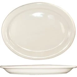 International Tableware VA-51 White 15.5" X 10.5" Platter - 6 / CS