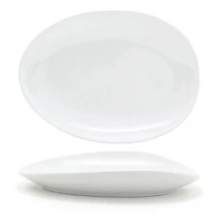 FOH DDP063WHP21 Tides 10" Superwhite Oval Plate - 4 / CS