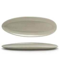 FOH DSU008GYP23 Tides 11.5" Pumice Slim Oval Plate - 12 / CS