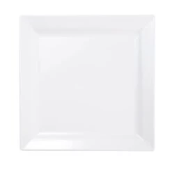 EGS DS1111-W Vogue White 11" Square Melamine Plate - 6 / CS