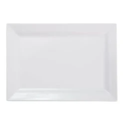 EGS D7511RC-W Vogue White 11" X 7.5" Rectangular Plate - 6 / CS
