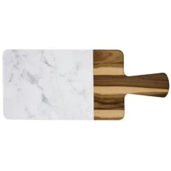 EGS M127RCM-HWC Sierra Faux Wood And Marble 12 X 7" Serving Board