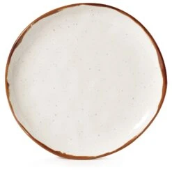 G.E.T. CS-10-RM Rustic Mill White Melamine 10.5" Coupe Plate - 12 / CS