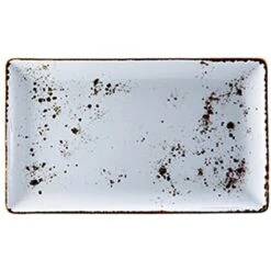 Vertex China LTW-R20 7-1/2 X 13" Terra White Platter - 12 / CS