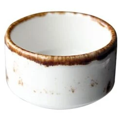 Vertex China LTW-RSD 2 Ounce Terra White Gyre Sauce Dish - 48 / CS