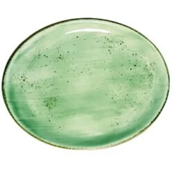 Vertex China LTJ-14 Terra Jade 13-1/2" Oval Platter - 12 / CS