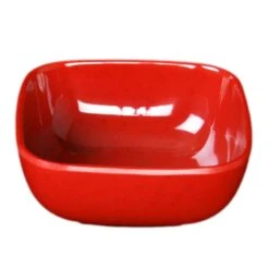 Thunder Group PS3103RD Red 5 Ounce Square Melamine Bowl - Dozen