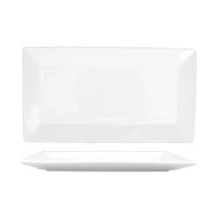 Intl Tableware SP-14 Slope Bright White 13.13 X 7 Platter - 12 / CS