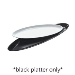G.E.T. ML-253-BK Siciliano Black Melamine 1.3 Qt Deep Platter - 3 / CS