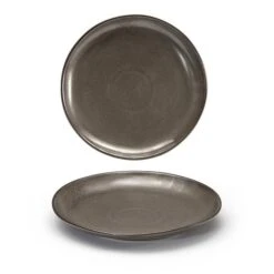 FOH DSP031ESP23 Kiln Mocha 8" Round Plate - 12 / CS