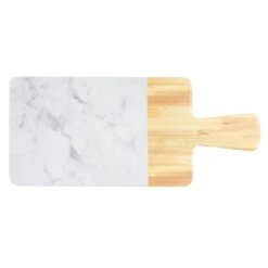 EGS M127RCM-AWC Wood / Carrara 12 X 7" Serving Board