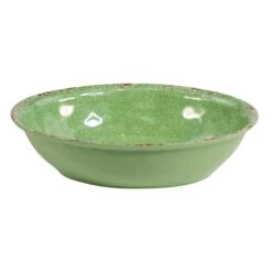 Europaeus TG1638 Green Casablanca 1.25 Quart Oval Bowl - 12 / CS