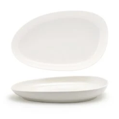 FOH DDP062BEP22 Kiln Vanilla Bean 11" Oval Plate - 6 / CS