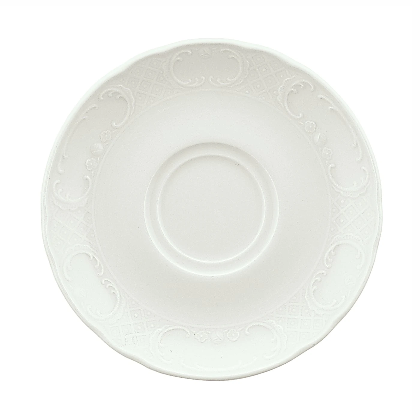 Schonwald 9066920 Marquis Continental White 6.25 In. Saucer - 12 / CS 3 Schonwald 9066920 Marquis Continental White 6.25 In. Saucer - 12 / CS