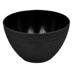 Dalebrook TB1555 Ripple Black Melamine 4-3/4 Quart Bowl