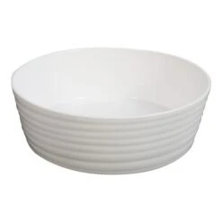 Dalebrook T1557 White Ripple Melamine 8-1/2 Quart Bowl