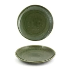 FOH DSP031GRP23 Kiln Leek 8" Round Plate - 12 / CS