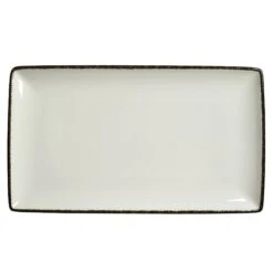 Steelite 17560556 Charcoal Dapple 12-1/2" X 7-1/2" Platter - 6 / CS