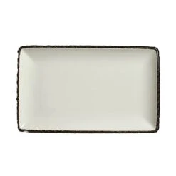 Steelite 17560618 Charcoal Dapple 8" X 4" Rectangle Platter - 12 / CS