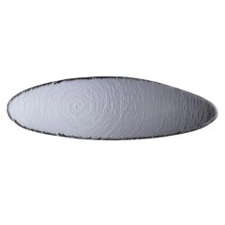 Steelite 6513G381 Scape Glass Smoked 15-3/4 X 4-3/4" Platter - 6 / CS