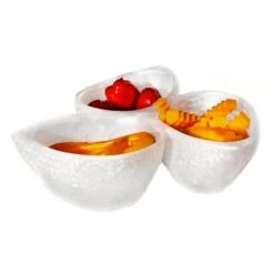D.W. Haber KMK2067SH 8" X 2.5"H Shell Resin Trio Avocado Bowl - 2 / CS