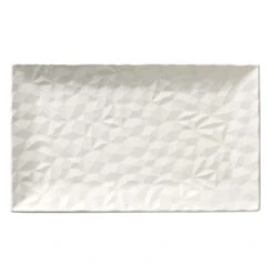 Syracuse China 988001236 Status White Rect 13" X 8" Platter - 12 / CS