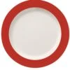 World Tableware BMEL-1105R Red Band Basics 10" Plate - 12 / CS -Libbey Kitchenware Store 6083758