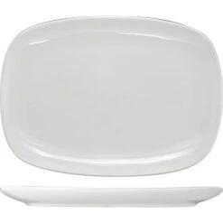 International Tableware QP-12 Quad White 12 X 9 Euro Platter - 12 / CS