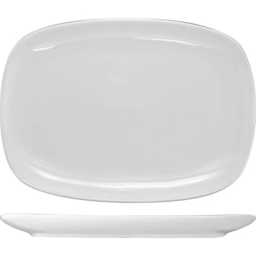 International Tableware QP-12 Quad White 12 X 9 Euro Platter - 12 / CS 3 International Tableware QP-12 Quad White 12 X 9 Euro Platter - 12 / CS