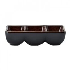 Oneida L6753074920 Rustic Crimson 3-Compartment Dish - 24 / CS