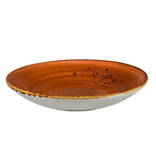 Vertex China LTC-C26 Terra Cotta 36 Oz. Coupe Pasta Bowl - 24 / CS 3 Vertex China LTC-C26 Terra Cotta 36 Oz. Coupe Pasta Bowl - 24 / CS